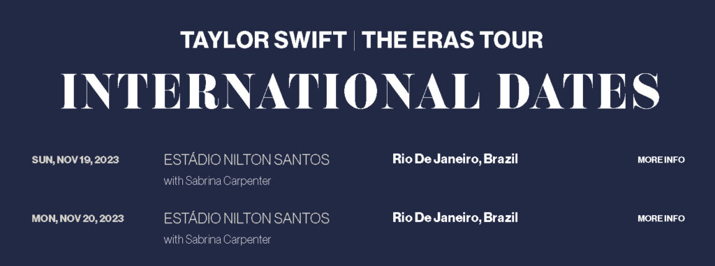 Taylor Swift Eras Tour dates Brazil