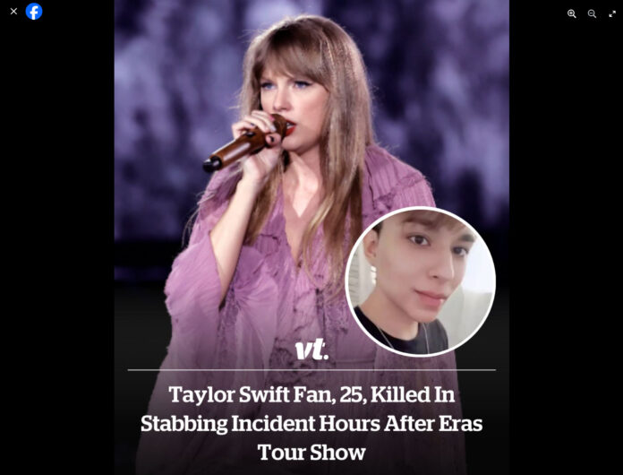 Tailor Swift story on Facebook